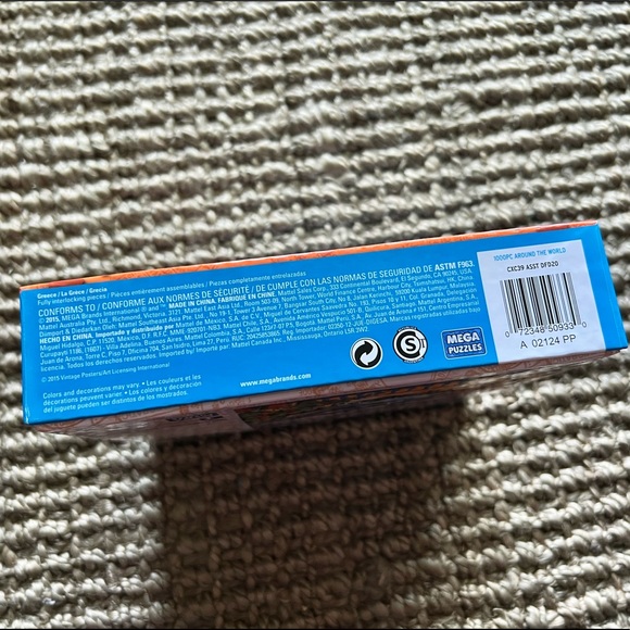 Around the World Mega Puzzle GREECE 1000-piece Jigsaw Puzzle SEALED - Picture 5 of 10